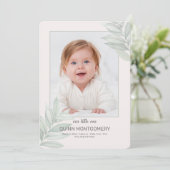 自然フレーム写真の生誕発表 案内状 (スタンド正面)