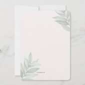 自然フレーム写真の生誕発表 案内状 (裏面)