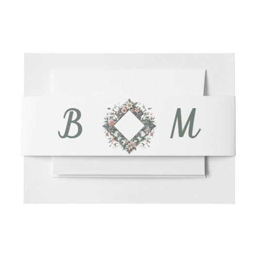 自然フローラつる植物帯 招待状ベリーバンド (正面例)