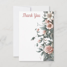 自然フローラつる植物 サンキューカード