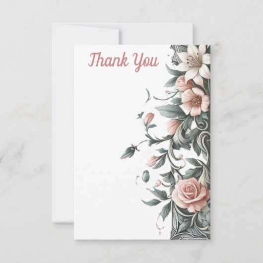 自然フローラつる植物 サンキューカード (正面)