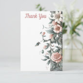 自然フローラつる植物 サンキューカード (スタンド正面)