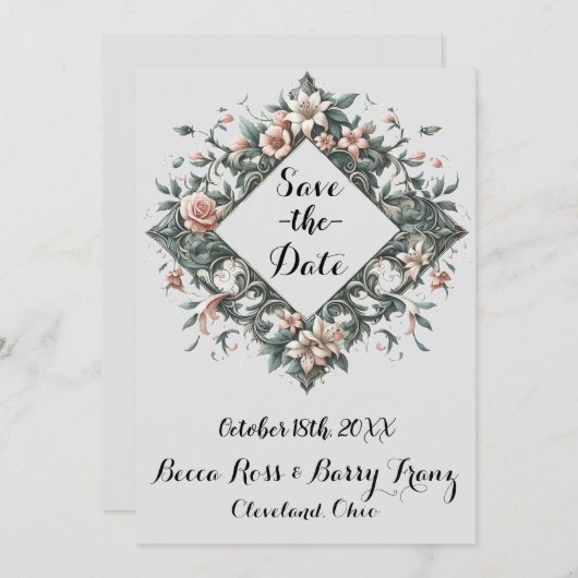 自然フローラつる植物 セーブザデート (正面/裏面)