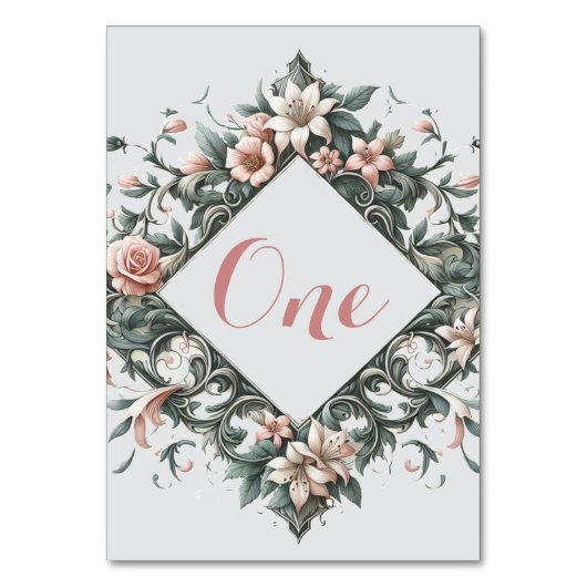 自然フローラつる植物 テーブルナンバー (裏面)