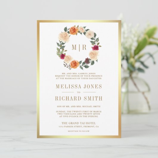 自然フローラのリースが全て結婚ある 招待状 (スタンド正面)