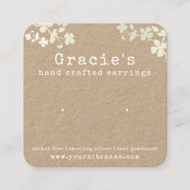 自然フローライヤリングカード スクエア名刺