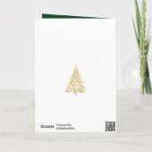 自然フローラリース |ポインセチア松葉緑 シーズンカード (裏面)