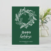 自然フローラリース |ポインセチア松葉緑 シーズンカード (スタンド正面)