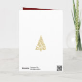 自然フローラリース | Poinsettia Pine Bough Red シーズンカード (裏面)