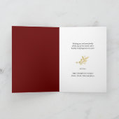 自然フローラリース | Poinsettia Pine Bough Red シーズンカード (内部)