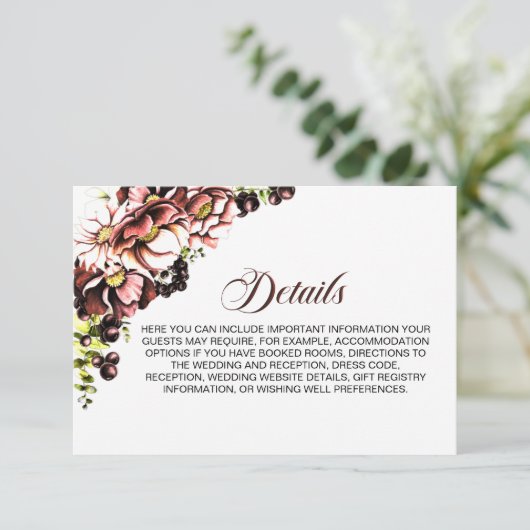 自然フローラ結婚詳細 エンクロージャーカード (スタンド正面)