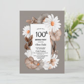 自然フローラ100th誕生日パーティー 招待状 (スタンド正面)