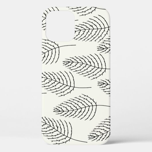自然フローラ:抽象芸術ホワイトヴィンテージ Case-Mate iPhoneケース (裏面)