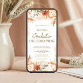 自然ブライトテラコッタフォトボホ卒業 招待状