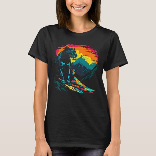 自然ブラックパンサー Tシャツ (正面)