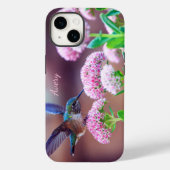 自然ブルーハミングバードピンクの花名 Case-Mate iPhoneケース (裏面)