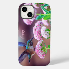 自然ブルーハミングバードピンクの花名 Case-Mate iPhone 14ケース