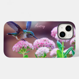 自然ブルーハミングバードピンクの花名 Case-Mate iPhone 14ケース