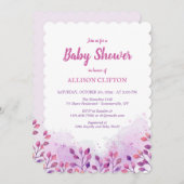自然ベビ刺激を受けたーシャワー招待状 招待状 (正面/裏面)