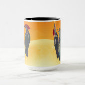 自然ペアの野生の木のペッカ マグカップ (中央)