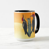 自然ペアの野生の木のペッカ マグカップ (正面右)