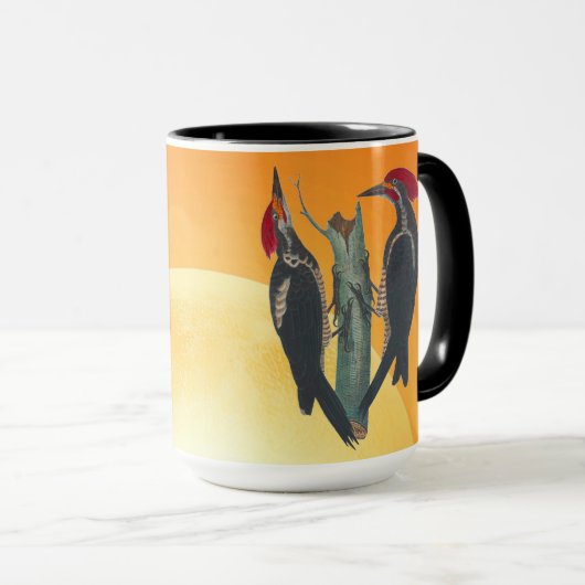 自然ペアの野生の木のペッカ マグカップ (正面右)