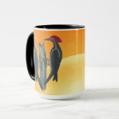 自然ペアの野生の木のペッカ マグカップ (正面左)