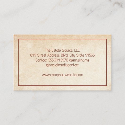 自然ホームロゴ |テクスチャの背景 名刺 (裏面)