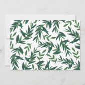 自然ボタニカルウィッシュ金ゴールドフォトホリデーカード 招待状 (裏面)