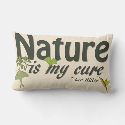 自然マイキュア引用文装飾用クッション ランバークッション (裏面)