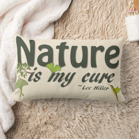 自然マイキュア引用文装飾用クッション ランバークッション (ブランケット)