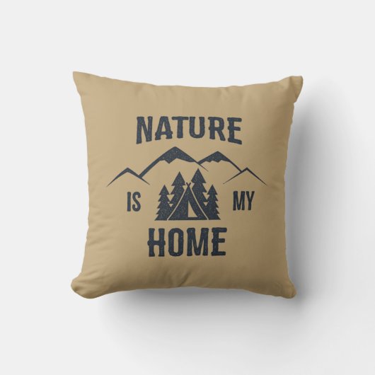 自然マイホームシルエット装飾用クッション クッション (正面)