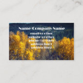 自然マウンテンイエロー《植物》アスペン秋風景 名刺 (裏面)