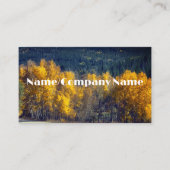自然マウンテンイエロー《植物》アスペン秋風景 名刺 (正面)
