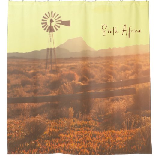 自然マウンテンサウスアフリカZAウィンドポンプ シャワーカーテン (正面)