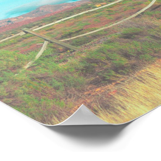 自然マウンテンズ南アフリカZAフィールド ポスター (角)