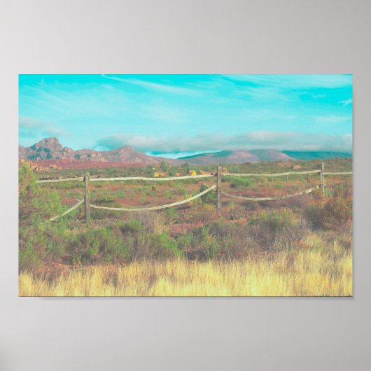 自然マウンテンズ南アフリカZAフィールド ポスター (正面)