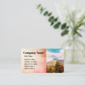 自然マウンテンパインズランドスケープカスタムアート 名刺 (スタンド正面)