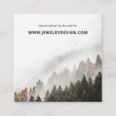 自然マツ林イヤリングジュエリー表示カード スクエア名刺 (正面)