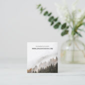 自然マツ林イヤリングジュエリー表示カード スクエア名刺 (スタンド正面)