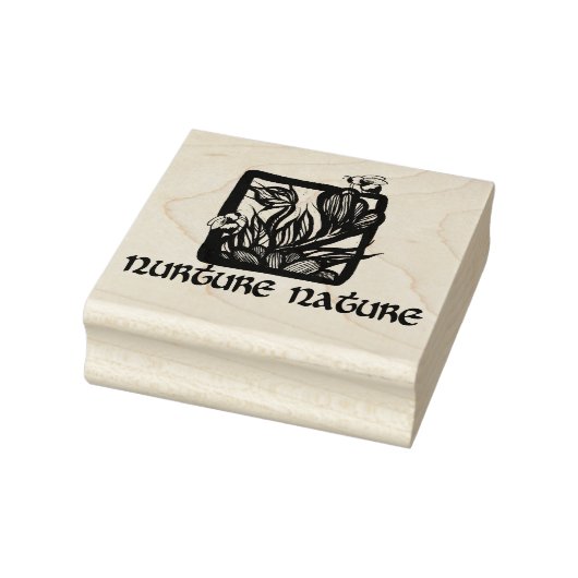 自然ミツバチと花を育てる ラバースタンプ (スタンプ)