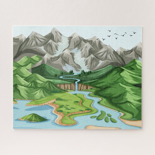 自然ミニマリストジグソーパズル | 家族への贈与 ジグソーパズル (横)