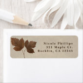 自然ミニマル紅葉エレガント招待状 ラベル (インサイチュ)