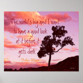 自然ミュア引用文オンサンセット写真ウォールアート ポスター