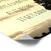 自然ミュア引用文ポスターセピア調色 ポスター (角)