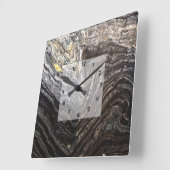 自然モダンな石の外観 スクエア壁時計 (傾斜)