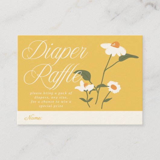 自然モダンをテーマにしたワイルドフラワーベビー開花 エンクロージャーカード (正面)