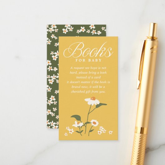 自然モダンをテーマにしたワイルドフラワーベビー開花 エンクロージャーカード (正面/裏面インサイチュ)