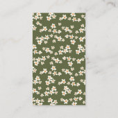 自然モダンをテーマにしたワイルドフラワーベビー開花 エンクロージャーカード (裏面)