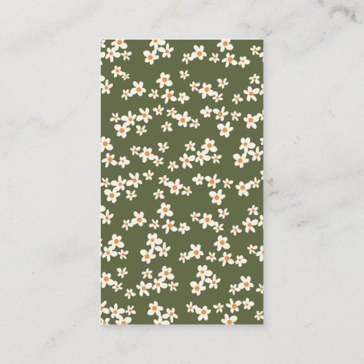 自然モダンをテーマにしたワイルドフラワーベビー開花 エンクロージャーカード (裏面)